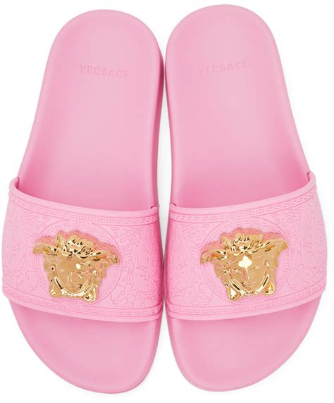 girls young versace|Versace pink slides girls.